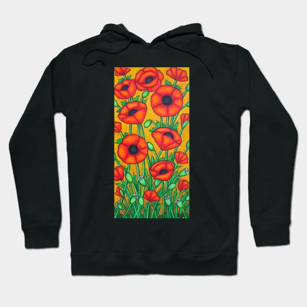 Tuscan Poppies Hoodie by LisaLorenz